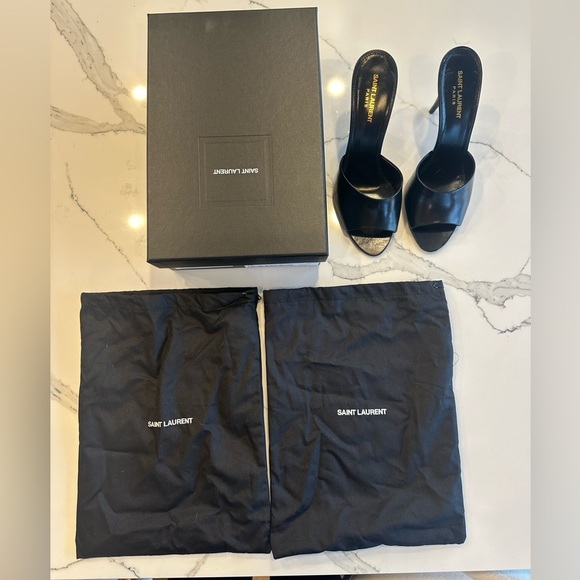 Saint Laurent LA 16 95 Leather Mules size 41 NEW IN BOX - Picture 9 of 12